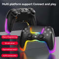 For PS4 Dazzle Color Light Wireless Bluetooth Grip(Black)