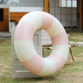 Thickened Outdoor Water Sports Children Swimming Ring, Outer Diameter: 80cm(Pink Grid)