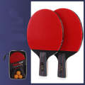 4 Star Table Tennis Racquet with 3 Balls & Bag Set, Style: Short Handle
