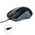 Aigo Q822 Cable Business Office Simple Mouse USB Notebook Desktop Computer Optical Universal(Black)
