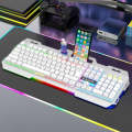 K-Snake Mechanical Feel Keyboard Mouse Kit USB Wired 104 Keycaps Computer Keyboard, Style: Single...