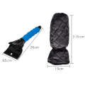 Vehicle Mounted Snow Shovel De-Icer Cleaning Tool, Color: Blue+Gloves