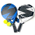 CAMEWIN 4015 Carbon Fiber Beach Tennis Racket Soft EVA Face Tennis Paddle(Blue)