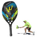 CAMEWIN 3K Carbon Fiber Beach Tennis Racket Soft EVA Tennis Paddle(Blue and Green Sunwave)