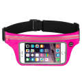 Contact Screen Sports Cell Phone Waist Pack Outdoor Leisure Gear Bag(Rose Red)