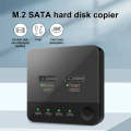 M.2 SATA Hard Disk Duplicator Solid State Drive SSD Mobile Hard Drive Enclosure(Black)