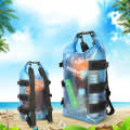 Translucent Waterproof Swimming Backpack Beach Outdoor Water Sports Waterproof Bucket(Blue)