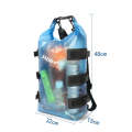 Translucent Waterproof Swimming Backpack Beach Outdoor Water Sports Waterproof Bucket(Blue)