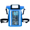 Swimming Touch Screen Mobile Phone Waterproof Bag Bicycle Waterproof Front Beam Bag(Blue)