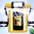 Swimming Touch Screen Mobile Phone Waterproof Bag Bicycle Waterproof Front Beam Bag(Yellow)