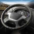 40cm Leather Truck Steering Wheel Cover(Black Line)