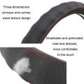 50cm Leather Truck Steering Wheel Cover(Black)