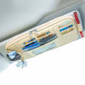 Car Driver License Storage Bag Sun Visor Sunglasses Card Holder, Color: Beige