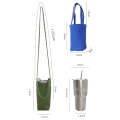 Portable Water Cup Coffee Bag Outdoor Thermal Insulation Solid-Color Canvas Cup Cover, Specificat...