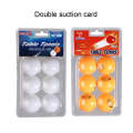 REGAIL 6pcs Training Table Tennis, Model: Dual Suction (White)