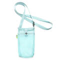 Mesh Fabric Diagonal Outdoor Water Bottle Bag Universal Children Thermos Cup Cover(Korean Blue)