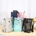 Mesh Fabric Diagonal Outdoor Water Bottle Bag Universal Children Thermos Cup Cover(Korean Blue)