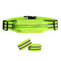 Women Men Running Bag Adjustable Reflective Waist Pouch Pack, Spec: 1 Belt+2 Arm Band(Fluorescent...