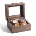 Wood Grain Leather Watch Display Box Watch Storage Case Jewelry Box, Style: 2 Digit Long