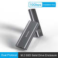 Blueendless 2810 Single NVME Protocol Wiring C-A M.2 Mobile Hard Disk Case SSD External Solid Har...