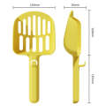 Long Handle Hangable Litter Scoop With Large Hole Cat Cleaning Products(Yellow)