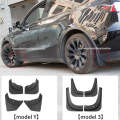 For Tesla Model 3 4pcs /Set Splash Guards Matte Fender No Drilling Required Upgraded PP Material