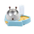 Pet Supplies Cat Food Bowl Complete Set Of Bowls For Cat Eating(Blue)