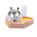 Pet Supplies Cat Food Bowl Complete Set Of Bowls For Cat Eating(Pink)