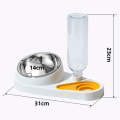 Cat And Dog Food And Drinking Bowl Pet Eating Set Combination Bowl(White)