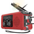 Solar Charging NOAA Emergency Weather Radio with LED Flashlight Reading Lamp, SOS Alarm(Red)