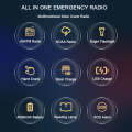 Solar Charging NOAA Emergency Weather Radio with LED Flashlight Reading Lamp, SOS Alarm(Grey)