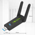 1300Mbps Wireless Network Card Gigabit Dual Band 5G Driverless Computer USB Network Card, Scope: ...