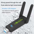 1300Mbps Wireless Network Card Gigabit Dual Band 5G Driverless Computer USB Network Card, Scope: ...