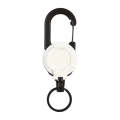 Flexible Climbing Backpack Buckle Retractable Pull Badges Reel Sports Keychain(White)
