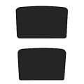 2pcs /Set For Tesla Model Y Ice Crystal Sunshade Car Roof Front And Rear Sunroof Shade(Black)