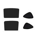 4pcs /Set For Tesla Model Y Ice Crystal Sunshade Car Roof Front And Rear Sunroof Shade(Black)