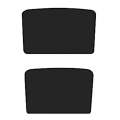 2pcs /Set For Tesla Model 3 Ice Crystal Sunshade Car Roof Front And Rear Sunroof Shade(Black)