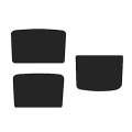 3pcs /Set For Tesla Model 3 Ice Crystal Sunshade Car Roof Front And Rear Sunroof Shade(Black)