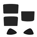 5pcs /Set For Tesla Model 3 Ice Crystal Sunshade Car Roof Front And Rear Sunroof Shade(Black)