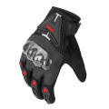 SOMAN Motorcycle Riding Anti-fall Breathable Anti-slip Carbon Fiber Gloves, Size: M(Red)