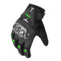 SOMAN Motorcycle Riding Anti-fall Breathable Anti-slip Carbon Fiber Gloves, Size: M(Green)