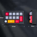 MKESPN 13 Keys RGB Multi-Function Macro Programming Mechanical Keypad Wired With Knob Keyboard(Wh...