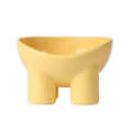Macaron Elephant Leg Neck Protection Cat Food Bowl Anti-Knock Pet Bowl(Yellow)