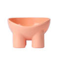 Macaron Elephant Leg Neck Protection Cat Food Bowl Anti-Knock Pet Bowl(Pink)