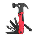 Multifunctional Life-saving Claw Hammer Car Survival Tools Foldable Outdoor Tool Hammer(Red)
