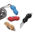 Peanut Shape Necklace Knife Carry Stainless Steel Folding Knife(Random Color Delivery)