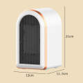 Small PTC Table Heater Household Portable Silent Air Heater, Style: UK Plug(Black)