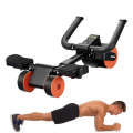 Elbow Support Abdominal Roller Wheel Automatic Rebound Ab Machine with Knee Pad and Timer(Black)