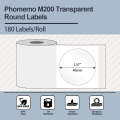 For Phomemo M110 / M200 180pcs /Roll 40x40mm Circular Transparent Self-Adhesive Tag