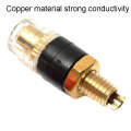 Small Copper Transparent Audio Column M4 Crystal Banana Holder Terminal Block(Black)